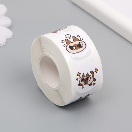 Stick Paper "Siamese cats" d = 2.5 cm 500 pcs in a roll 3x5x5.5 cm-1