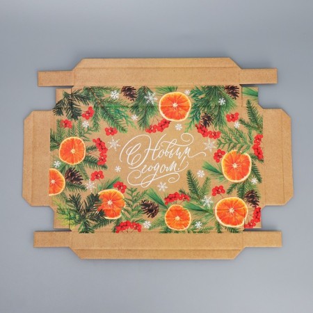 Folding box "Mandarin mood", 25.5 x 15 x 4 cm, New Year-6