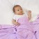 Knitted blanket, size 100x140 cm, pink color