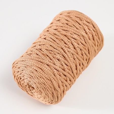 Knitting cord 100% polyester 3mm 100m/200 ± 20g (05 pink-beige)-1