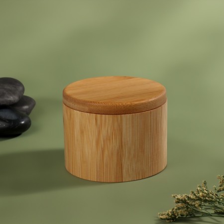 Organizer for storage "Bamboo", with a sliding cover, D 9 × 7 cm, brown color-3