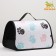 Bag - Frame Animal Carriage, 40 x 25 x 25 cm, white with paws