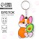 A wooden key key "Corgi with avocado", 4.4 x 6.4 cm