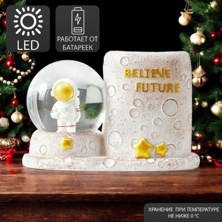 Souvenir Polystone Water Ball Light/For MELLS "Astronaut" D = 8 cm Mix 11.4x16.8x9 cm