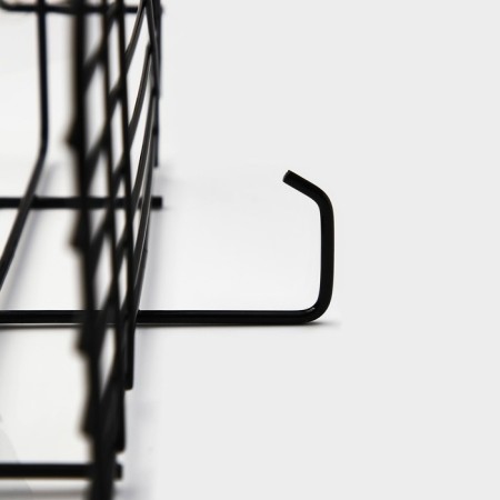 Corner shaft, 2 hooks, 26 × 26 × 10 cm, black color-4