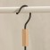 Shoulders - clothes hanger with reinforced shoulders Ladoom Laconique, 42 × 24 × 3.2 cm, black color is black