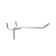 A single hook for a metal perforated panel, d = 4 mm, l = 10 cm, step 25 mm