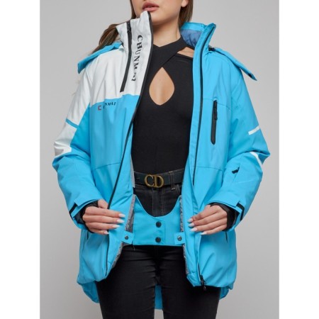 Ski jacket female, size 42, blue color-7
