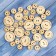 Set of tags "Hand Made", buttons, 30 mm - 6 pcs; 25 mm - 6 pcs; 15 mm - 25 pcs