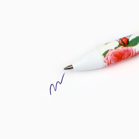 Ballic handle, blue paste, 0.7 mm, automatic, matte "March 8: tender"-1