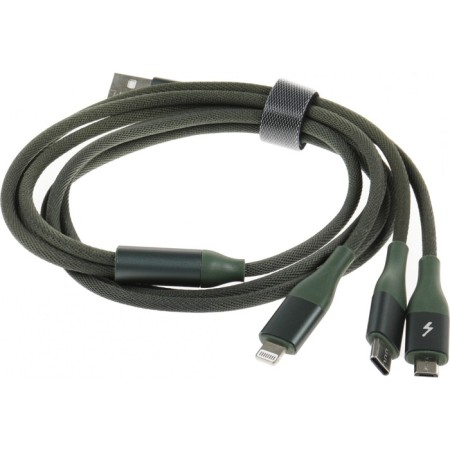 Solove DW2 DW2 Green Rus USB (M) -Lightning (M)/USB Type-C (M)/Micro USB (M) 1.2m Green 10