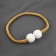 Picking for curtains "Balls from beads", d = 3 × 40 cm, white/gold color