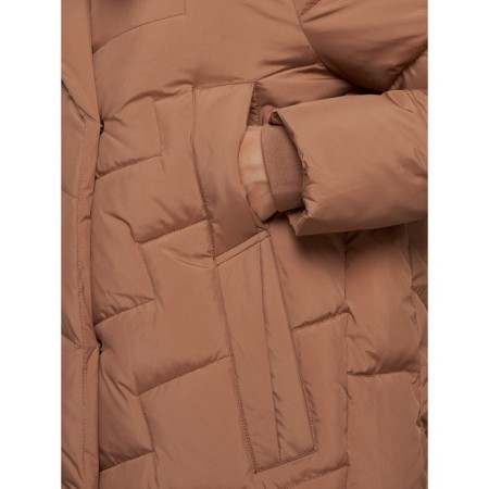 Coat insulated winter female, size 48, brown color-11