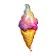 Foil ball 13 "Sparkling ice cream" with a valve