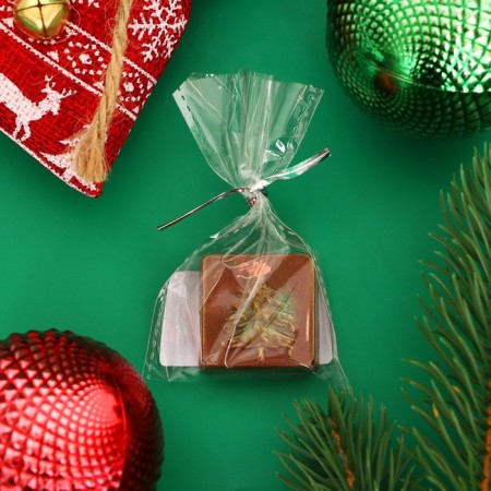 New Year. Chocolate mini-tile "Yolka", 12 g-1