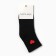 Children's socks "heart" minku, black color, 16-18 cm