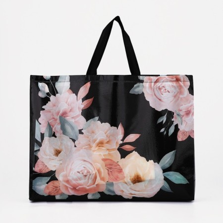 Household bag without fastening, black color-1