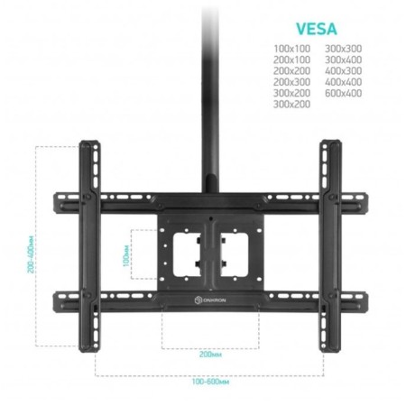 Broat Black 32 "-80" Max.68kg Ceiling Tilt Crill Crane-5