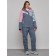 Ski suit female, size 50, pink color