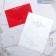 Wedding invitation, carved, red color