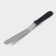 A blade-tank with a plastic handle, curved, 32 cm, working part 20 cm, black color