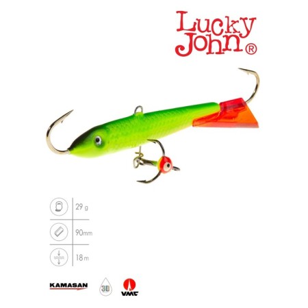 Balancir Lucky John Classic 9 + tee, 9 cm, 26rt blister color