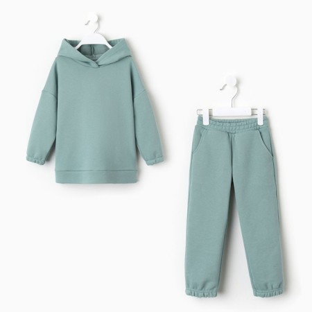Kids (hoodies, trousers) minku color khaki, height 116 cm-8