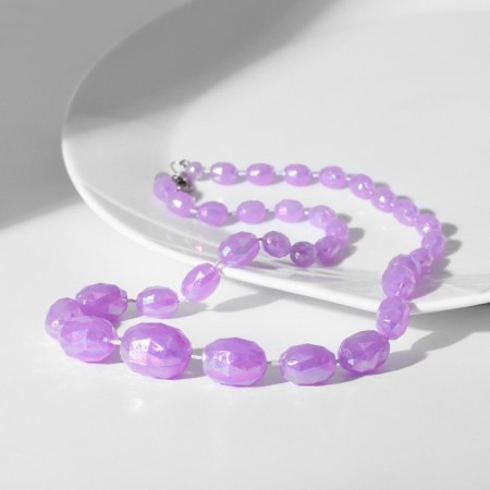 Beads "Classic" ovals for enlargement, color rainbow-violet, 45 cm
