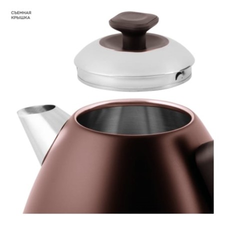 Electric kettle Galaxy Line GL 0343, stainless steel, 1.7 l, 2200 watts, brown-4