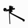 Bath mixer Fashun A52201-7, single-leaf, pour 320 mm, with a shower set, black