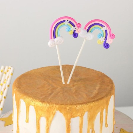 A set of toppers for the Cake "Rainbow", 2 pcs, 12.5 × 5 cm