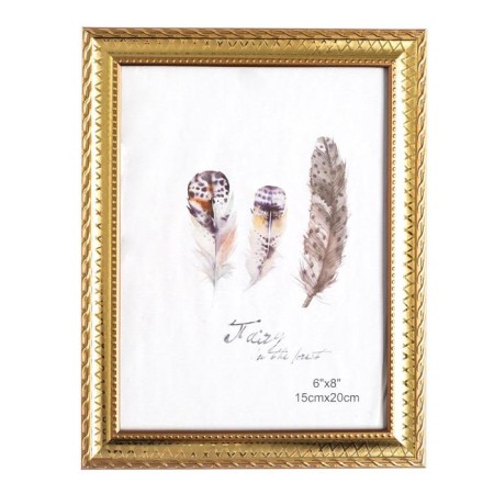 Photo frame plastic 15x20 cm "zigzag" gold 23.5x18.5 cm-4