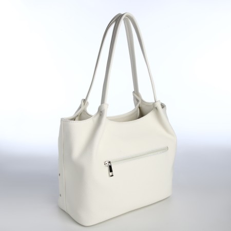 Women's bag with lightning, white color-1