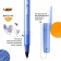 A set of ballpoint pens 3 pieces "Round stic classic", 1.0 mm node, average letter, blue ink