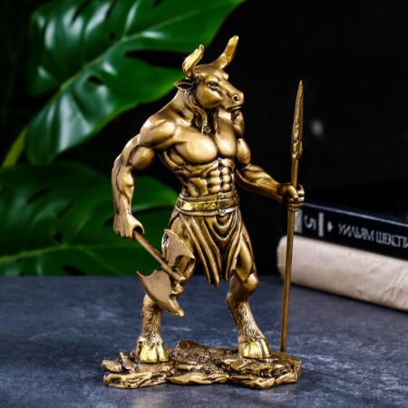 Figure "Minotaur" gold, 13.5x9x23cm