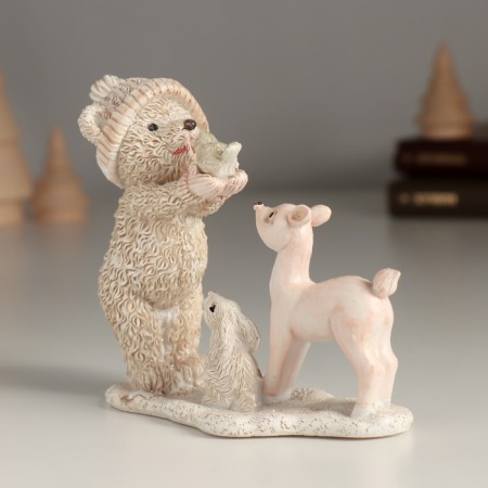 Souvenir Polystone "Dating of Forest Friends" 12x4.5x9.5 cm-1