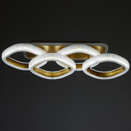 Chandelier from PDU 1141/4 LED+backlight 96W 3000K-6000K Dimmer gold 68x25x13 cm Bayerluux-4