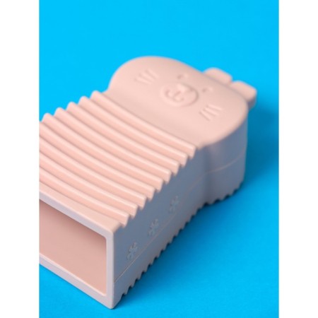 Silicone brush for manual washing of the share, the color is pink-2