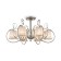 Freya FR20-CL-06-BG Simone, 800x800x409 mm ceiling lamp, E14, 6x40W, cream color with gold
