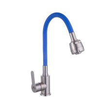 Fashun A54101+N7341 kitchen mixer, single -leaf, flexible surge, satin, blue