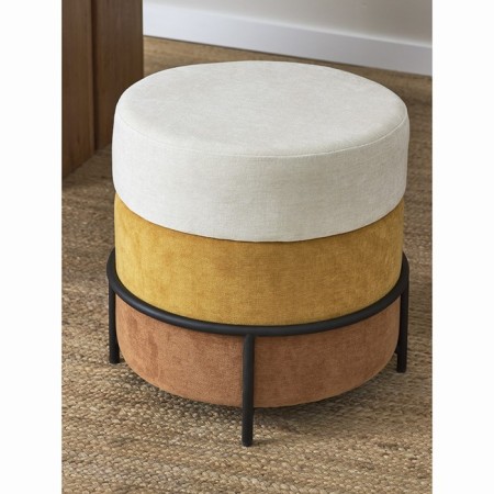 Norunn Puff, 480 × 480 × 450 mm, Shenill, yellow-brown color