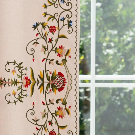 Set of curtains "Leia", size 2x200x280 cm, cream color-1