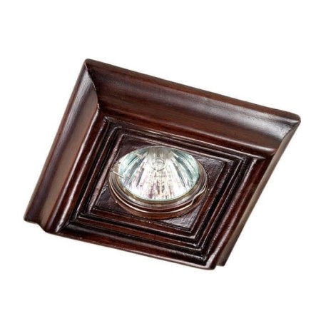 Built -in lamp Novotech, 50 W, Gx5.3, 12 V, 65x65 mm, d = 65 mm, color Venge