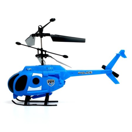 The radio -controlled “police” helicopter, blue color-1