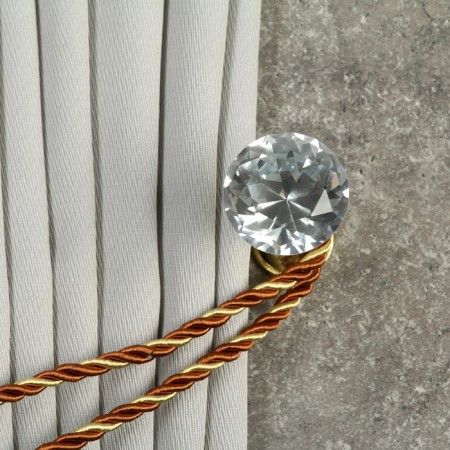 Holder for curtains KD001, one -rod, color gold-4