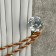 Holder for curtains KD001, one -rod, color gold