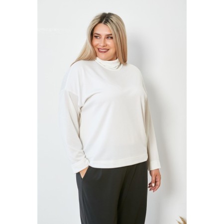 Women's turtleneck, size 58, white color-2