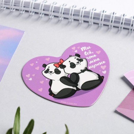 Magnet for the refrigerator "Panda", 7 x 6 cm-4