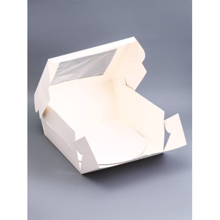 Cake box, white, 25 x 25 x 12 cm-2