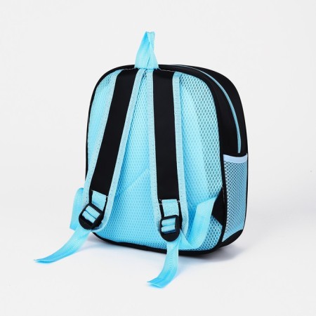 Baby backpack on lightning, 3 outer pockets, black/blue color-3